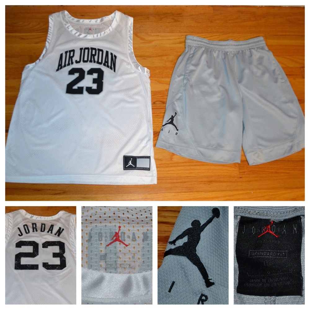 Men’s Jordan jersey and shorts, size L